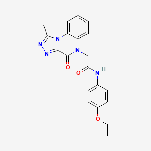 molecular formula C20H19N5O3 B2832913 N-(4-ethoxyphenyl)-2-(1-methyl-4-oxo-[1,2,4]triazolo[4,3-a]quinoxalin-5(4H)-yl)acetamide CAS No. 1358779-89-1