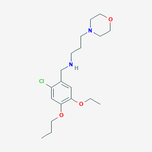 molecular formula C19H31ClN2O3 B283292 N-(2-chloro-5-ethoxy-4-propoxybenzyl)-N-[3-(4-morpholinyl)propyl]amine 