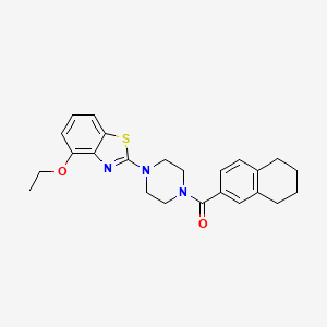 molecular formula C24H27N3O2S B2832934 (4-(4-乙氧基苯并[d]噻唑-2-基)哌嗪-1-基)(5,6,7,8-四氢萘-2-基)甲酮 CAS No. 897478-22-7