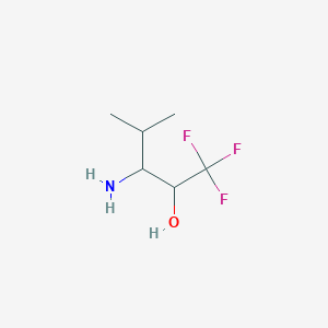 molecular formula C6H12F3NO B2832937 3-氨基-1,1,1-三氟-4-甲基戊醇 CAS No. 161787-73-1