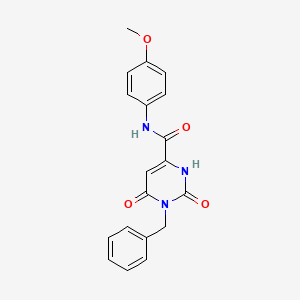 molecular formula C19H17N3O4 B2832939 1-benzyl-6-hydroxy-N-(4-methoxyphenyl)-2-oxo-1,2-dihydro-4-pyrimidinecarboxamide CAS No. 861212-17-1