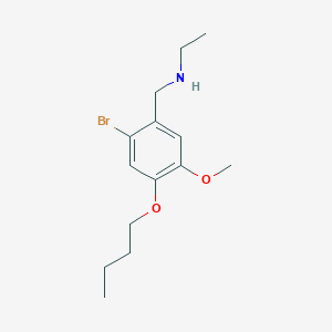 molecular formula C14H22BrNO2 B283294 N-(2-bromo-4-butoxy-5-methoxybenzyl)-N-ethylamine 
