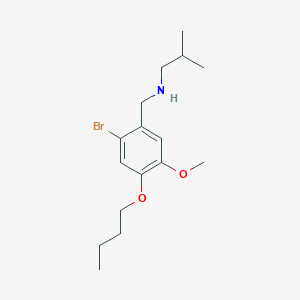 molecular formula C16H26BrNO2 B283295 N-(2-bromo-4-butoxy-5-methoxybenzyl)-N-isobutylamine 