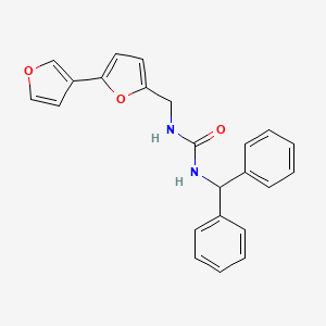 molecular formula C23H20N2O3 B2832952 1-([2,3'-Bifuran]-5-ylmethyl)-3-benzhydrylurea CAS No. 2034343-71-8