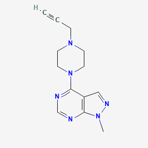 1-{1-methyl-1H-pyrazolo[3,4-d]pyrimidin-4-yl}-4-(prop-2-yn-1-yl)piperazine