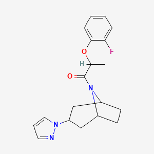 1-((1R,5S)-3-(1H-pyrazol-1-yl)-8-azabicyclo[3.2.1]octan-8-yl)-2-(2-fluorophenoxy)propan-1-one