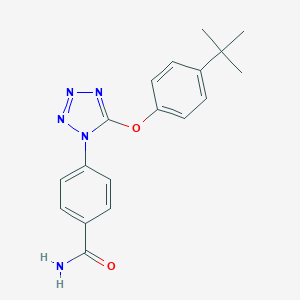 molecular formula C18H19N5O2 B283296 4-[5-(4-tert-butylphenoxy)-1H-tetraazol-1-yl]benzamide 