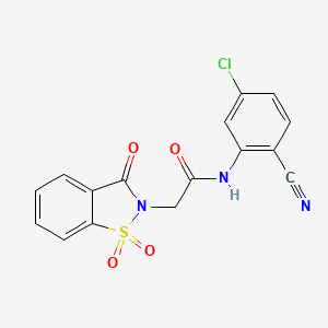 N-(5-chloro-2-cyanophenyl)-2-(1,1,3-trioxo-1,2-benzothiazol-2-yl)acetamide