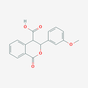 3-(3-methoxyphenyl)-1-oxo-3,4-dihydro-1H-isochromene-4-carboxylic acid