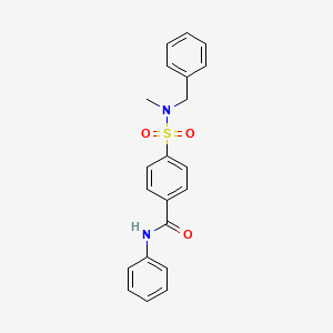 molecular formula C21H20N2O3S B2832980 4-[benzyl(methyl)sulfamoyl]-N-phenylbenzamide CAS No. 683265-54-5