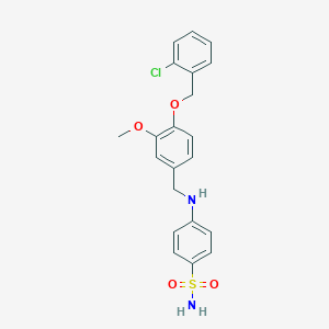 molecular formula C21H21ClN2O4S B283299 4-({4-[(2-Chlorobenzyl)oxy]-3-methoxybenzyl}amino)benzenesulfonamide 
