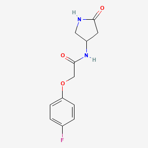 molecular formula C12H13FN2O3 B2833000 2-(4-氟苯氧基)-N-(5-氧代吡咯啉-3-基)乙酰胺 CAS No. 1351617-58-7