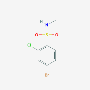 molecular formula C7H7BrClNO2S B2833006 4-bromo-2-chloro-N-methylbenzene-1-sulfonamide CAS No. 1039982-26-7