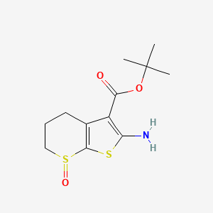 molecular formula C12H17NO3S2 B2833028 Tert-butyl 2-amino-7-oxo-5,6-dihydro-4H-thieno[2,3-b]thiopyran-3-carboxylate CAS No. 2248337-83-7