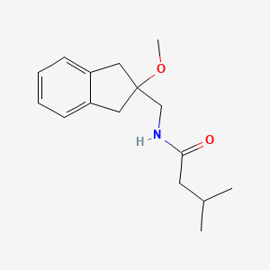 molecular formula C16H23NO2 B2833041 N-((2-methoxy-2,3-dihydro-1H-inden-2-yl)methyl)-3-methylbutanamide CAS No. 2034444-58-9