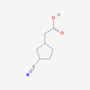 molecular formula C8H11NO2 B2833045 2-(3-氰基环戊基)乙酸 CAS No. 1369100-63-9