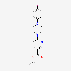 molecular formula C19H22FN3O2 B2833047 Propan-2-yl 6-[4-(4-fluorophenyl)piperazin-1-yl]pyridine-3-carboxylate CAS No. 400086-60-4