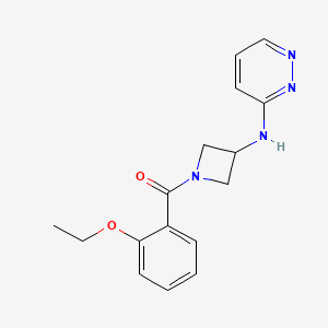 molecular formula C16H18N4O2 B2833048 N-[1-(2-乙氧基苯甲酰)杂环丁烷-3-基]吡啶-3-胺 CAS No. 2097926-51-5