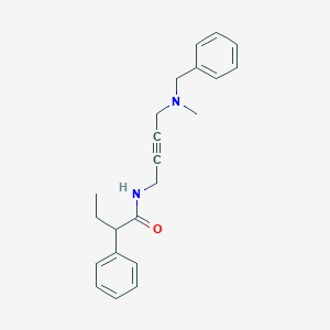 molecular formula C22H26N2O B2833049 N-(4-(benzyl(methyl)amino)but-2-yn-1-yl)-2-phenylbutanamide CAS No. 1396867-07-4