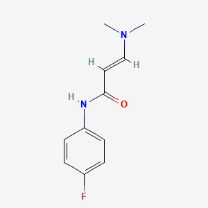 molecular formula C11H13FN2O B2833053 3-(dimethylamino)-N-(4-fluorophenyl)acrylamide CAS No. 338793-60-5