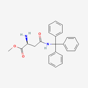 molecular formula C24H24N2O3 B2833058 (S)-methyl 2-amino-4-oxo-4-(tritylamino)butanoate CAS No. 866913-09-9