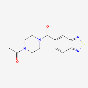 molecular formula C13H14N4O2S B2833059 1-(4-(苯并[c][1,2,5]噻二唑-5-甲酰)哌嗪-1-基)乙酮 CAS No. 1207051-08-8