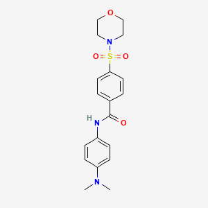 molecular formula C19H23N3O4S B2833064 N-(4-(二甲基氨基)苯基)-4-(吗啉磺酰基)苯甲酰胺 CAS No. 919243-39-3