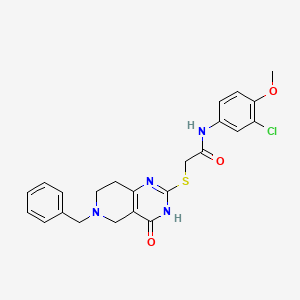 molecular formula C23H23ClN4O3S B2833069 2-((6-benzyl-4-oxo-3,4,5,6,7,8-hexahydropyrido[4,3-d]pyrimidin-2-yl)thio)-N-(3-chloro-4-methoxyphenyl)acetamide CAS No. 902886-53-7