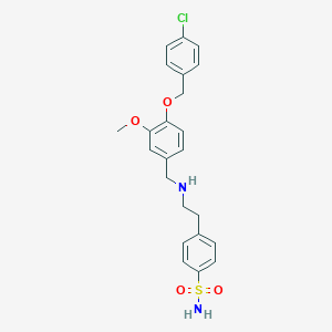 molecular formula C23H25ClN2O4S B283309 4-[2-({4-[(4-Chlorobenzyl)oxy]-3-methoxybenzyl}amino)ethyl]benzenesulfonamide 