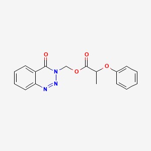 molecular formula C17H15N3O4 B2833090 (4-oxobenzo[d][1,2,3]triazin-3(4H)-yl)methyl 2-phenoxypropanoate CAS No. 452314-30-6