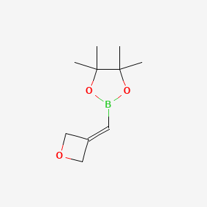 molecular formula C10H17BO3 B2833091 4,4,5,5-Tetramethyl-2-(oxetan-3-ylidenemethyl)-1,3,2-dioxaborolane CAS No. 2246658-69-3