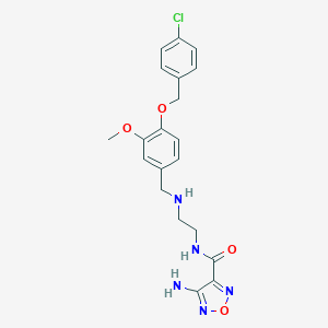 4-amino-N-[2-({4-[(4-chlorobenzyl)oxy]-3-methoxybenzyl}amino)ethyl]-1,2,5-oxadiazole-3-carboxamide