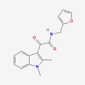 2-(1,2-dimethyl-1H-indol-3-yl)-N-[(furan-2-yl)methyl]-2-oxoacetamide