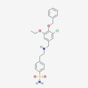 molecular formula C24H27ClN2O4S B283311 4-(2-{[4-(Benzyloxy)-3-chloro-5-ethoxybenzyl]amino}ethyl)benzenesulfonamide 