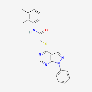 molecular formula C21H19N5OS B2833119 N-(2,3-dimethylphenyl)-2-(1-phenylpyrazolo[3,4-d]pyrimidin-4-yl)sulfanylacetamide CAS No. 335223-57-9