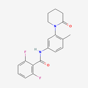 molecular formula C19H18F2N2O2 B2833122 2,6-difluoro-N-(4-methyl-3-(2-oxopiperidin-1-yl)phenyl)benzamide CAS No. 941919-39-7