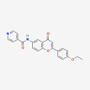 molecular formula C23H18N2O4 B2833136 N-[2-(4-乙氧基苯基)-4-氧代-4H-香豆素-6-基]吡啶-4-甲酰胺 CAS No. 921554-30-5