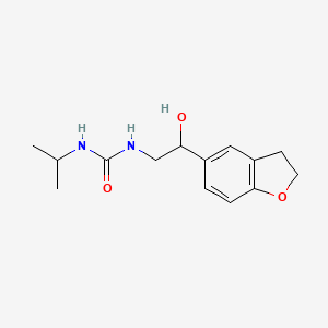 molecular formula C14H20N2O3 B2833172 1-(2-(2,3-二氢苯并呋喃-5-基)-2-羟乙基)-3-异丙基脲 CAS No. 1421513-84-9