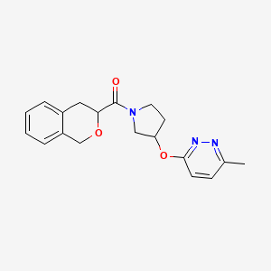 molecular formula C19H21N3O3 B2833184 异色烷-3-基(3-((6-甲基吡啶-3-基)氧基)吡咯烷-1-基)甲酮 CAS No. 2034222-53-0