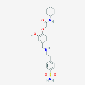 molecular formula C24H33N3O5S B283319 N-cyclohexyl-2-[2-methoxy-4-({[2-(4-sulfamoylphenyl)ethyl]amino}methyl)phenoxy]acetamide 