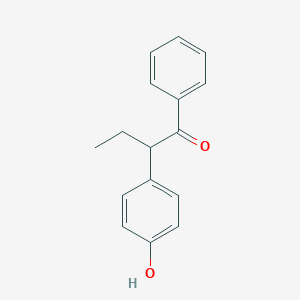 molecular formula C16H16O2 B028332 2-(4-Hydroxyphenyl)-1-phenylbutan-1-one CAS No. 82413-28-3
