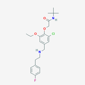 molecular formula C23H30ClFN2O3 B283320 N-(tert-butyl)-2-[2-chloro-6-ethoxy-4-({[2-(4-fluorophenyl)ethyl]amino}methyl)phenoxy]acetamide 
