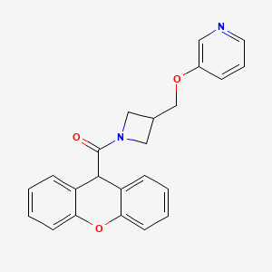 molecular formula C23H20N2O3 B2833204 [3-(Pyridin-3-yloxymethyl)azetidin-1-yl]-(9H-xanthen-9-yl)methanone CAS No. 2379998-12-4
