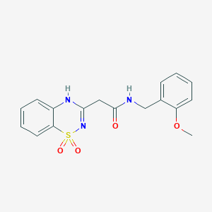 2-(1,1-dioxido-2H-1,2,4-benzothiadiazin-3-yl)-N-(2-methoxybenzyl)acetamide