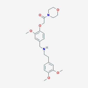 molecular formula C24H32N2O6 B283324 2-(3,4-dimethoxyphenyl)-N-{3-methoxy-4-[2-(4-morpholinyl)-2-oxoethoxy]benzyl}ethanamine 
