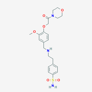 molecular formula C22H29N3O6S B283325 4-[2-({3-Methoxy-4-[2-(4-morpholinyl)-2-oxoethoxy]benzyl}amino)ethyl]benzenesulfonamide 
