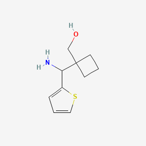 molecular formula C10H15NOS B2833250 {1-[氨基(噻吩-2-基)甲基]环丁基}甲醇 CAS No. 1858005-56-7