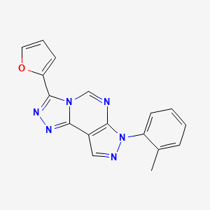 molecular formula C17H12N6O B2833252 3-(furan-2-yl)-7-(o-tolyl)-7H-pyrazolo[4,3-e][1,2,4]triazolo[4,3-c]pyrimidine CAS No. 879569-20-7