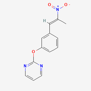 molecular formula C13H11N3O3 B2833256 2-[3-(2-硝基-1-丙烯基)苯氧基]嘧啶 CAS No. 855308-69-9