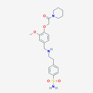 4-[2-({3-Methoxy-4-[2-oxo-2-(1-piperidinyl)ethoxy]benzyl}amino)ethyl]benzenesulfonamide